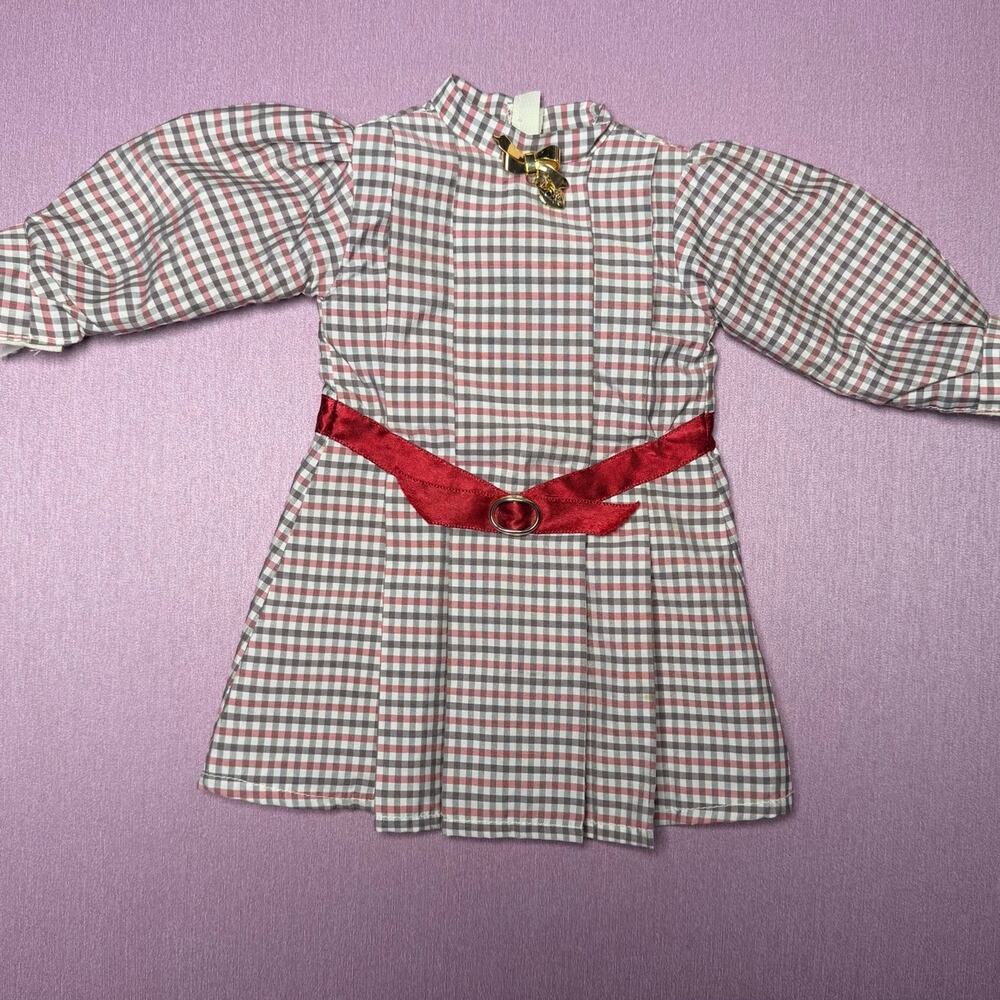 American Girl Samantha Meet Dress Pleasant Company Vintage with Locket Pin